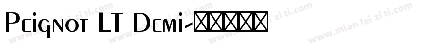 Peignot LT Demi字体转换